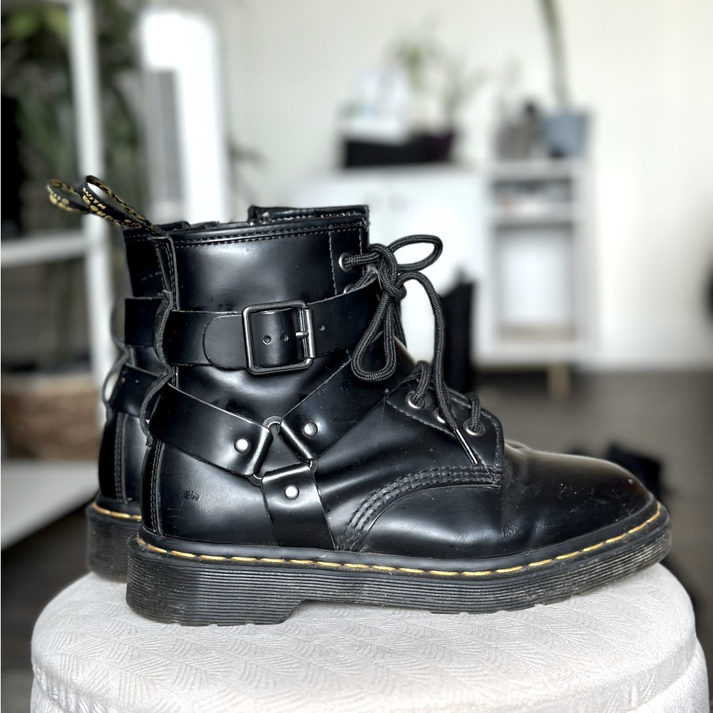 Dr Martens Leather Harness Boots size 6